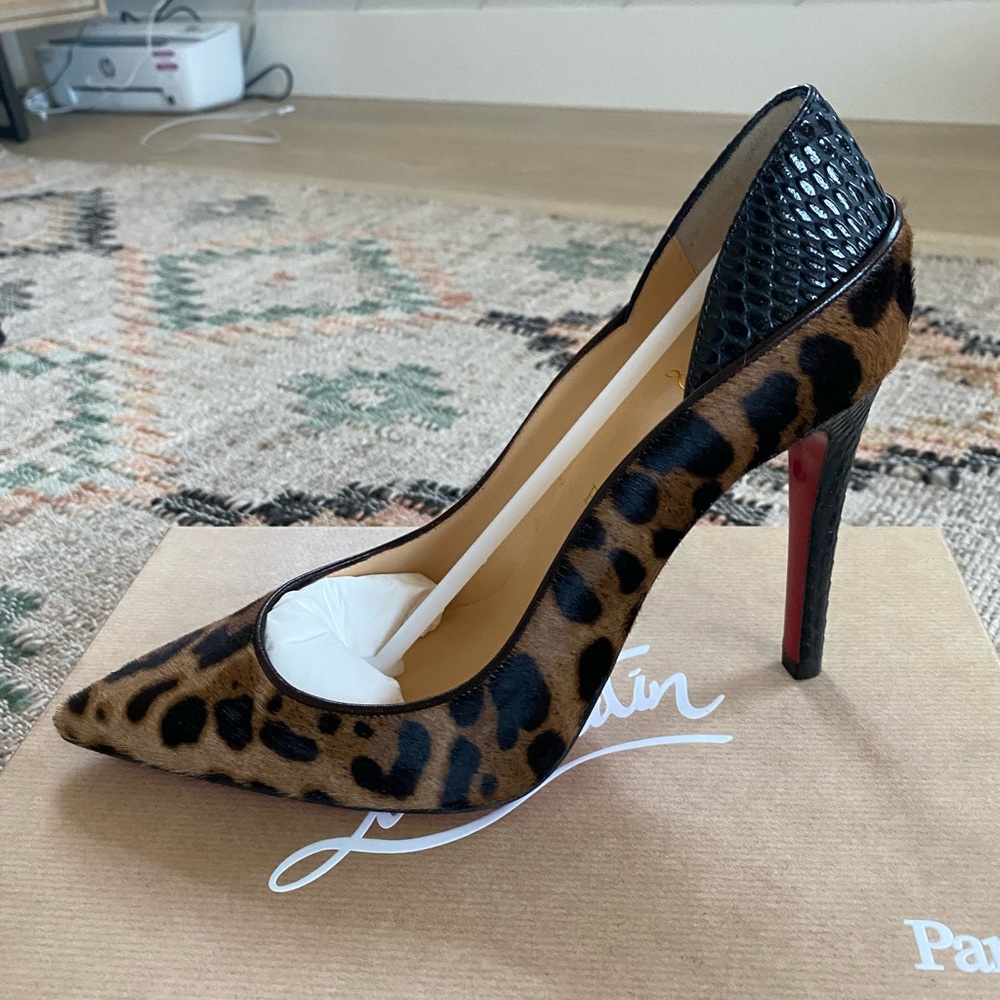 Christian Louboutin Maastricht 100 Haircalf Pump Size 38